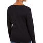 Karen Scott Women's  Long Sleeve T-Shirt Top  Black Size Petite Small
