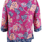 Charter Club Women'S Petite Double-Floral Printed Tunic  Moroccan Pink Combo Size Petite L