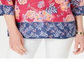 Charter Club Women'S Petite Double-Floral Printed Tunic  Moroccan Pink Combo Size Petite L