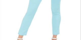 Charter Club Women's Chelsea Twill Tummy-Control Cropped Pants  Blue Size 18