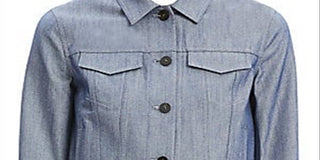 Theory Women's Shrunken Fit Denim Jacket Blue Size Small