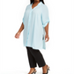 Alfani Women's Plus Size Long Tunic Shirt Oasis Blue 3X