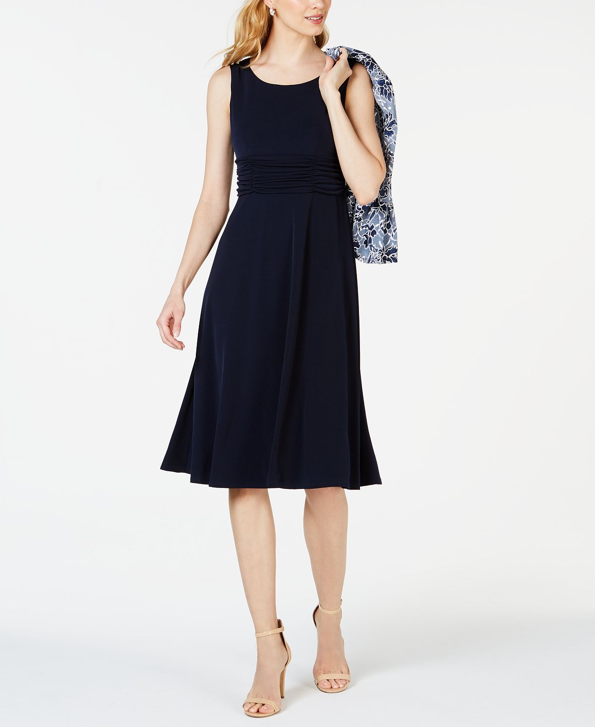 Jessica Howard Petite Printed Jacket Various Blue Size 14 P