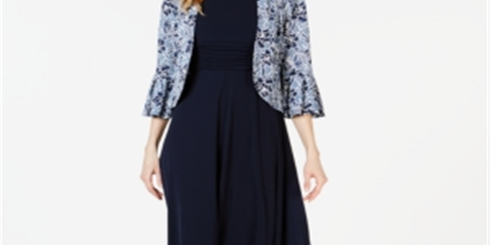 Jessica Howard Petite Printed Jacket Various Blue Size 14 P