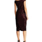 Ralph Lauren Women's Sequined Cap Sleeve Boat Neck MIDI Sheath Cocktail Dress Black Size 0