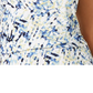 JM Collection Women's Blouse Medium Textured Abstract Print  Blue Size Medium
