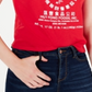 Mad Engine Women's  Mighty Fine Juniors' Sriracha Graphic T-Shirt Red Size Small