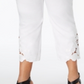 INC International Concepts Plus Size Lace-Hem Capri Pants Bright White 26W