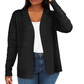 Karen Scott Women's  Petite Open-Front Cardigan Deep Black Size PM