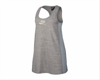 Nike Women's Gym Vintage Colorblocked Tank Dress - Grey Heather Size XL