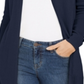 Charter Club Women's Open-Front Curved-Hem Complete Intrepid Blue Size PM