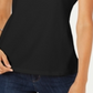 Karen Scott Women's Petite Cotton Scoop-Neck Top Deep Black Size  PL