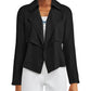 Bar III Women's  Open-Front Trench Jacket  Black Size M -