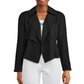 Bar III Women's  Open-Front Trench Jacket  Black Size M -