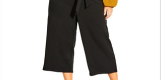 City Chic Women's Trendy Plus Size Tie-Waist Pant Black 24W