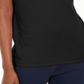 Karen Scott Women's  Cotton Scalloped V-Neck T-Shir Deep Black Size XS