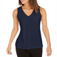 Charter Club Women's  Crepe Tank Top Intrepid Blue Size M