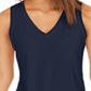 Charter Club Women's  Crepe Tank Top Intrepid Blue Size M