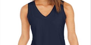 Charter Club Women's  Crepe Tank Top Intrepid Blue Size M