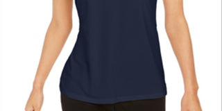 Charter Club Women's  Crepe Tank Top Intrepid Blue Size M