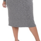 NY Collection Women's Plus Sweaterdress MIDI Striped - Eyvia Gray Size 1X