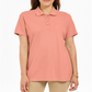 Karen Scott Women's  Cotton Polo Top Peach Cream Size Small