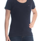 Tommy Hilfiger Women's  Cotton Scoop Neck T-Shirt  Navy Size Small