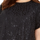 Michael Kors Women's  Plus Size Cat-Print Slit-Back Black Size 3X