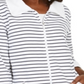 Karen Scott Women's Striped Jacket Bright White Size S