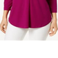 Charter Club Women's 3/4-Sleeve Top   Autumn Berry Purple Size 2XL