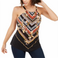 INC International Concepts Women's Hardware Trim Halter Top Black Size Petite XL