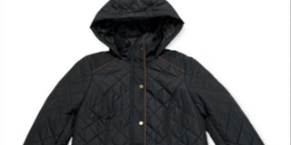 Charter Club Women's Quilted Jacket Deep Black Size S