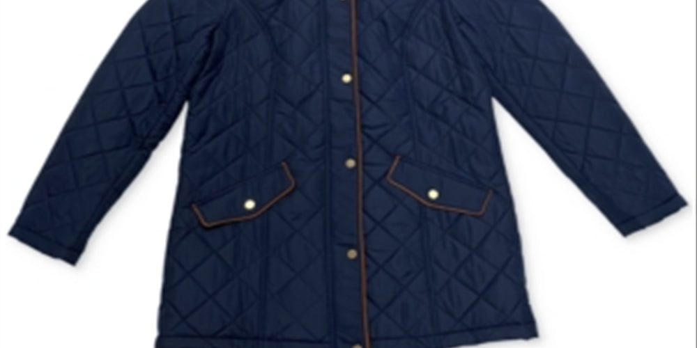 Charter Club Women's  Quilted Jacket Intrepid Blue Size S