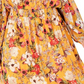 INC Women's Plus Peasant Floral Maxi Dress Yellow Size 3X