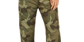 Almost Famous Women's Juniors Camo-Print Jogger Pants Green Camo Size XL