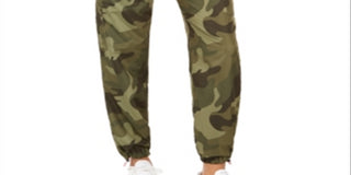 Almost Famous Women's Juniors Camo-Print Jogger Pants Green Camo Size XL