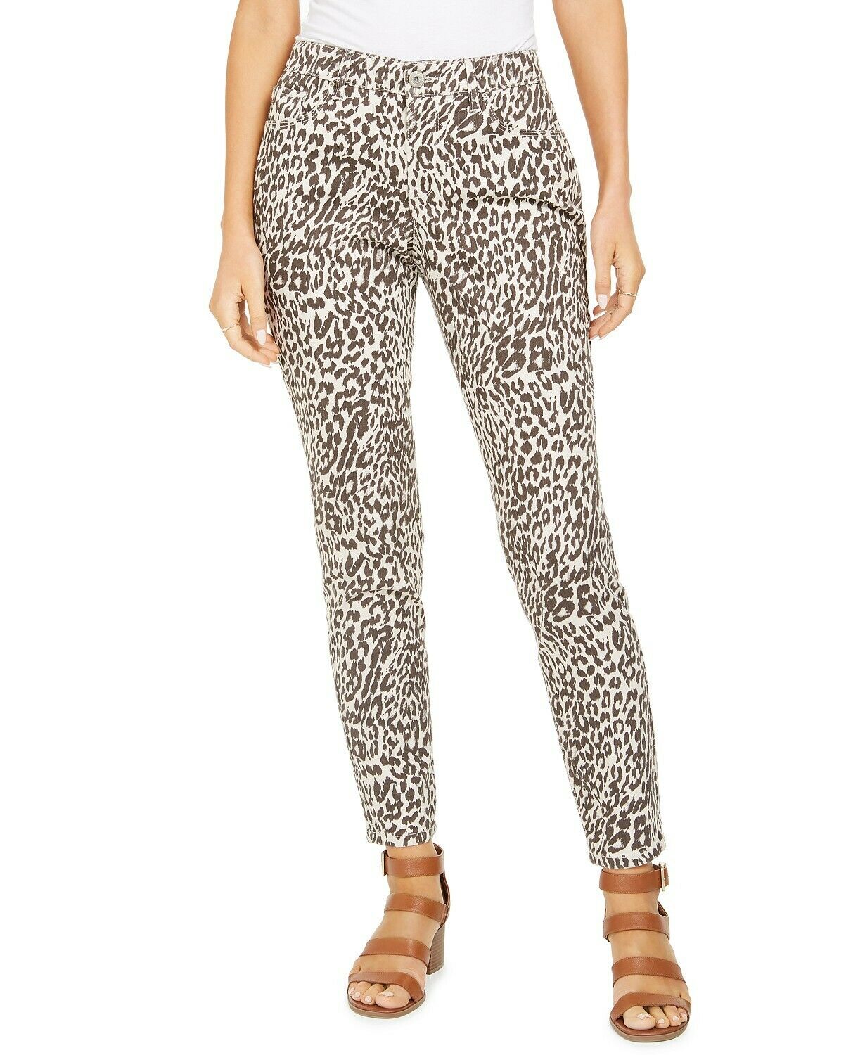 Style & Co Women's Curvy Printed Skinny Jeans Chic Puma Size 4