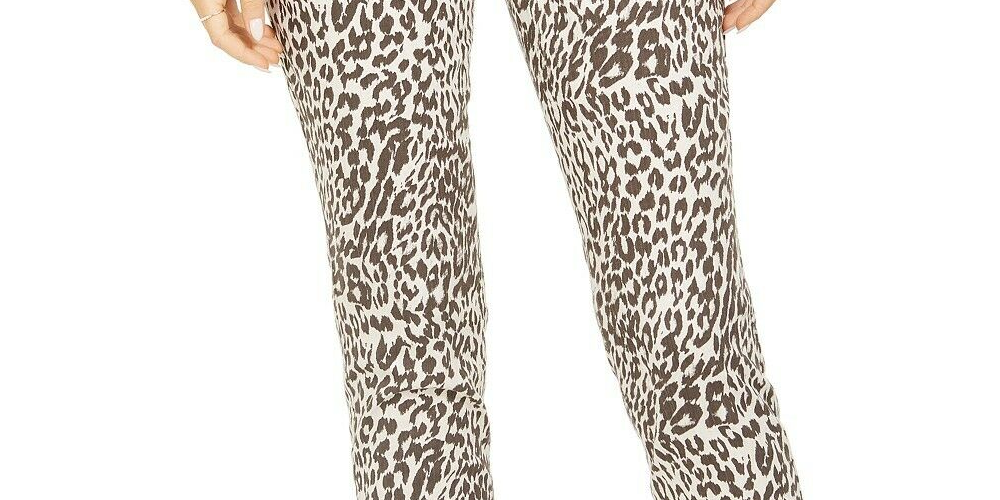 Style & Co Women's Curvy Printed Skinny Jeans Chic Puma Size 4