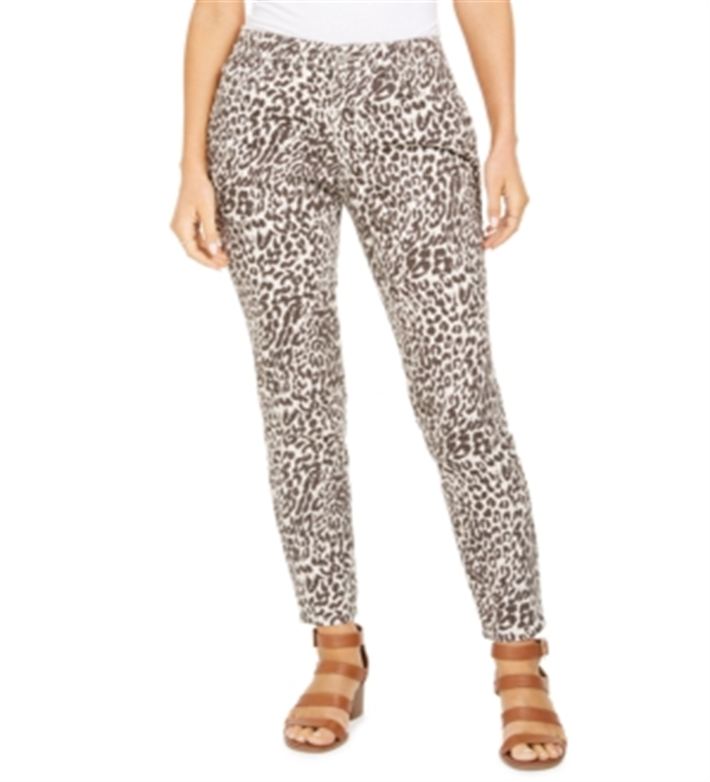 Style & Co Women's Curvy Printed Skinny Jeans Chic Puma Size 4