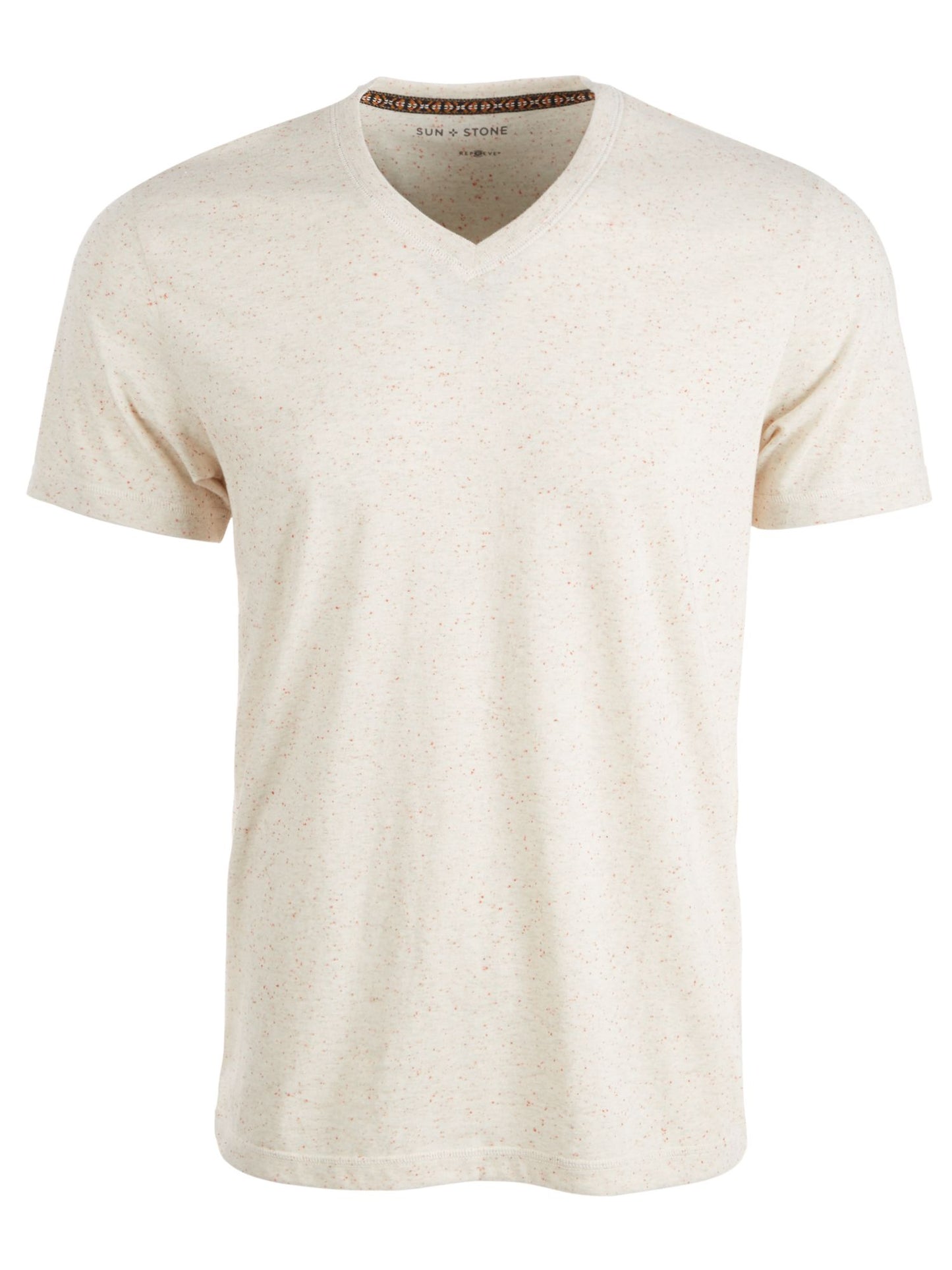 Sun + Stone Men's Speckle Short Sleeve T-Shirt Brown Size X-Large