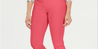 Charter Club Women's Cambridge Skinny Pull-on Tummy-Control Pants  - Tuscon Coral Pink Size 4