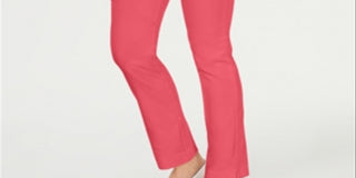 Charter Club Women's Cambridge Skinny Pull-on Tummy-Control Pants  - Tuscon Coral Pink Size 4