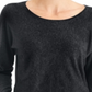 JM Collection Women's Rivet Dolman Sleeve Top Black Size XX-Large