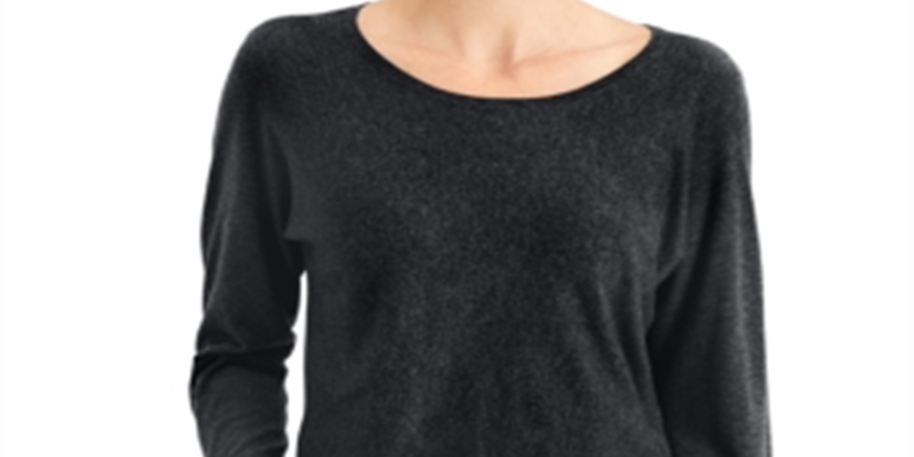 JM Collection Women's Rivet Dolman Sleeve Top Black Size XX-Large