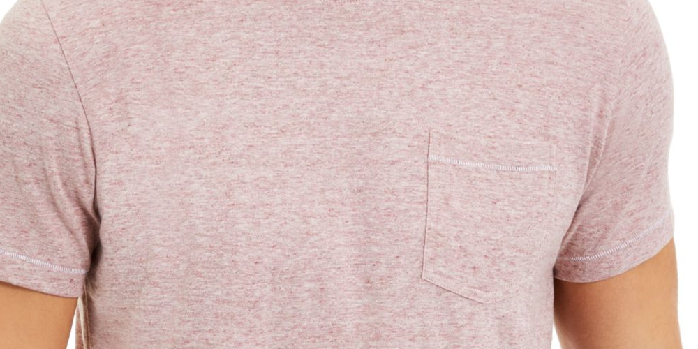 Sun + Stone Men's Heathered Pocket T-Shirt  Red Size XXL