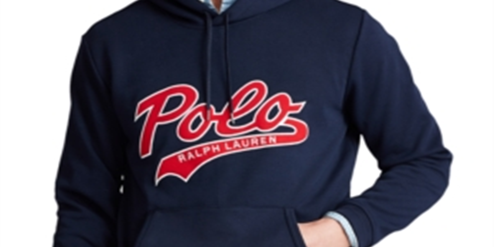 Polo Ralph Lauren Men's Double-Knit Logo Hoodie Blue Size XS