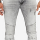 Buffalo David Bitton Men's Max-x Skinny-Fit Stretch Moto Jeans Gray Size 42X32