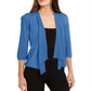 Alfani Women's Handkerchief Open Front Cardigan Top Blue Size Petite Large