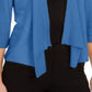 Alfani Women's Handkerchief Open Front Cardigan Top Blue Size Petite Large