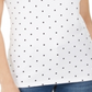 Karen Scott Women's Printed Embroidered Boat Neck Cotton Top White Size Small